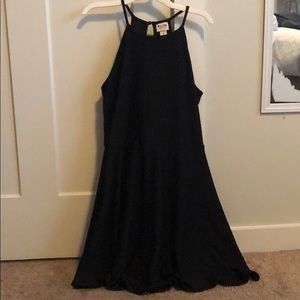 Mossimo black textured halter dress